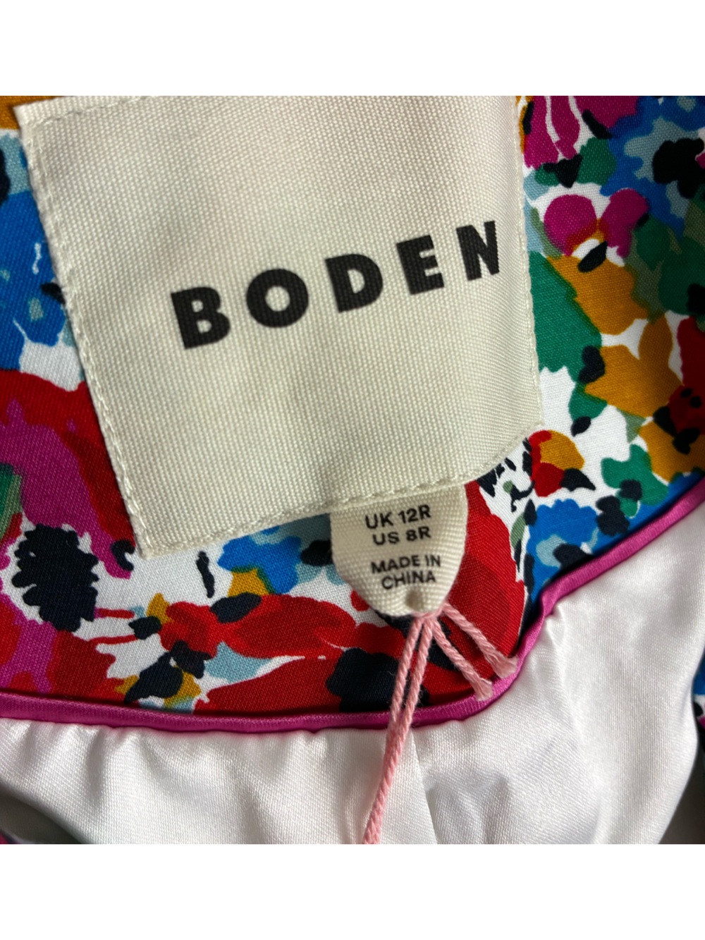NWT Boden Marylebone Cotton Sateen Blazer Floral Wild Poppy 8R US - Picture 4 of 9